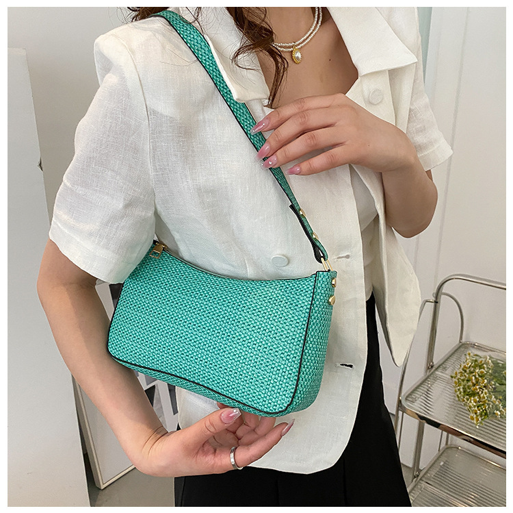 Vintage Solid Color Underarm Bag - Image 5