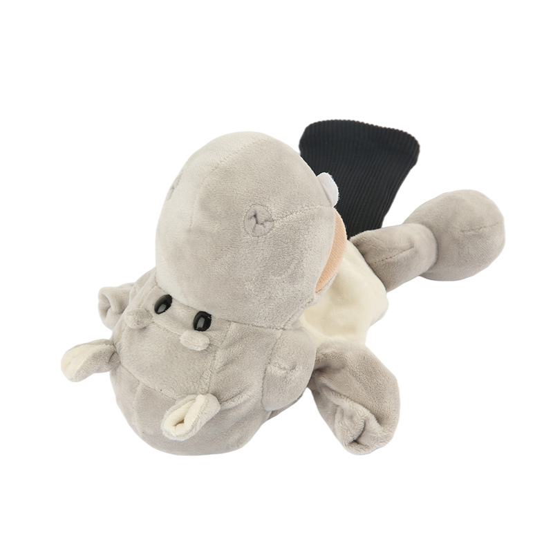 Cubierta de tapa de club de golf N ° 1 cubierta de club de madera de dibujos animados animal gris hipopótamo Club cabeza cubierta protectora al por mayor