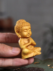 4TXN批發黃楊木雕擺件家居工藝品人物佛像釋迦牟尼Q版小如來觀音