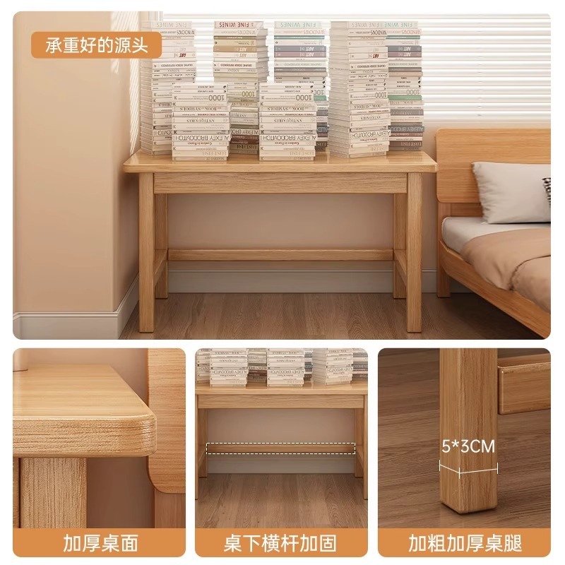 Mesa de lado de la cama de alquiler de escritorio de escritorio de estudio doméstico de escritorio de escritorio de computadora de dormitorio simple tabla de trabajo rectangular