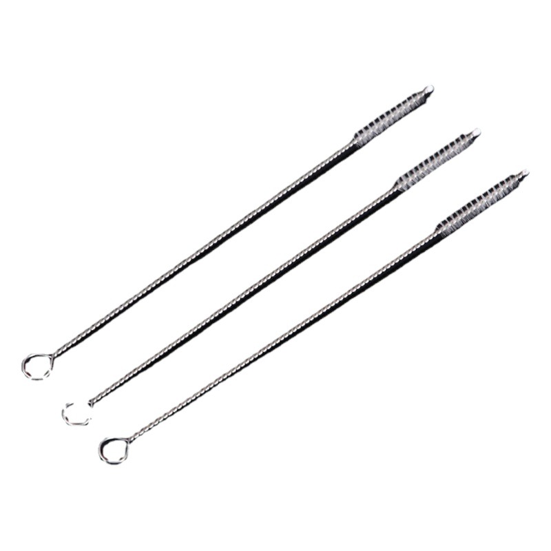 Fabricante de 175mm Delgado biberón pezón cepillo espiral de plástico suave cepillo de limpieza del cabello cepillo de paja al por mayor