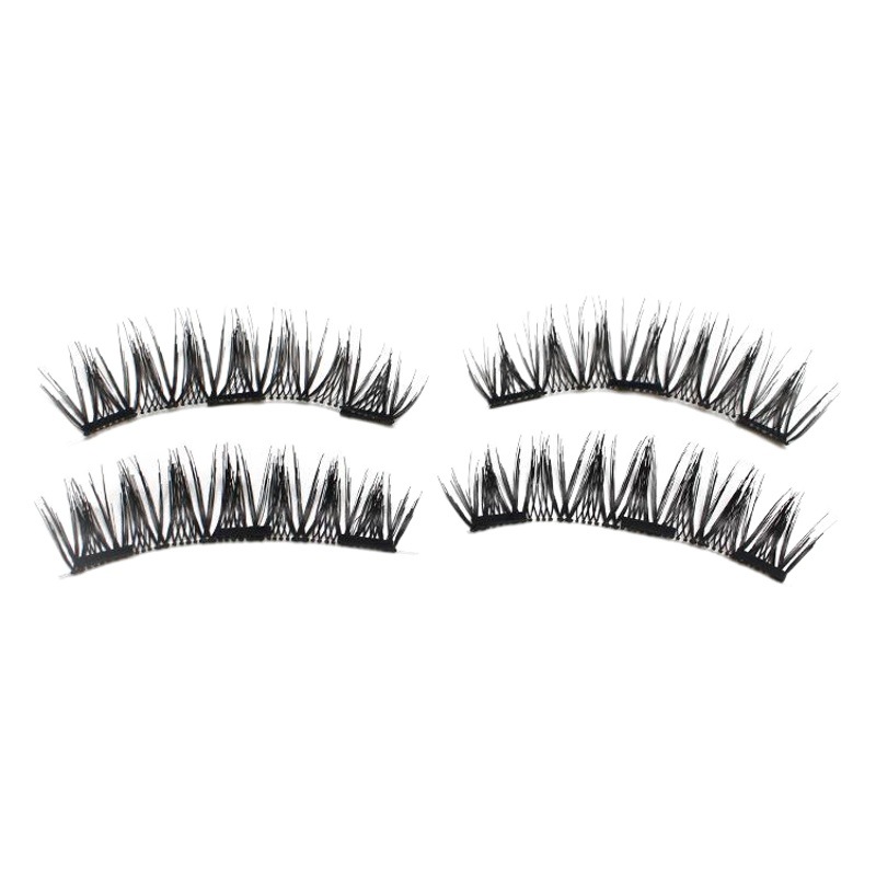 DINGSEN imán pestañas postizas pestañas sin pegamento 4 piezas sin clip magnético estilo de pestañas