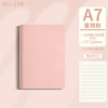 A7/100 sheets] Leather bound book [Peach powder] [Soft cover]