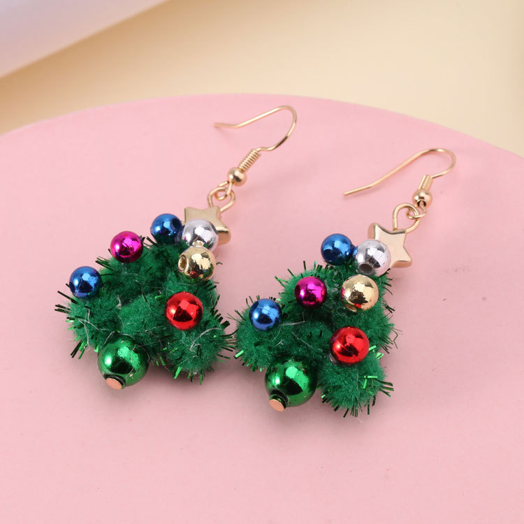 Fashion Christmas Tree Alloy Plating Women's Earrings 1 Pair display picture 2