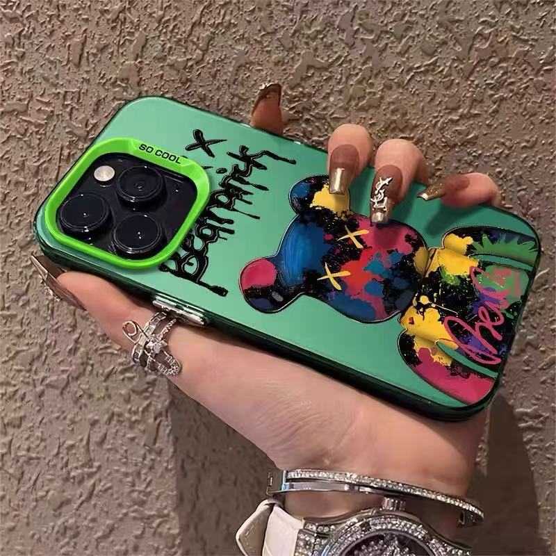 Nuevo estilo de alto valor aplicable iPhone 16 funda para teléfono móvil Apple 15promax/14 anti-caída 13pro12 graffiti 11
