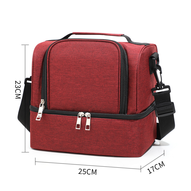 Bolsa de lonchera portátil de gran capacidad Bolsa bento de aislamiento térmico grueso de papel de aluminio con bolsa de arroz Bolsa de picnic al aire libre Bolsa de comida para acampar