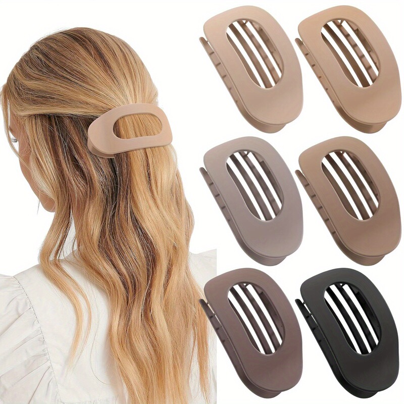 Amazonの人気ヘアクリップセット、シームレスな後頭部つや消し爪クリップ、長方形のサメクリップ、クロスボーダーヘアアクセサリー|undefined