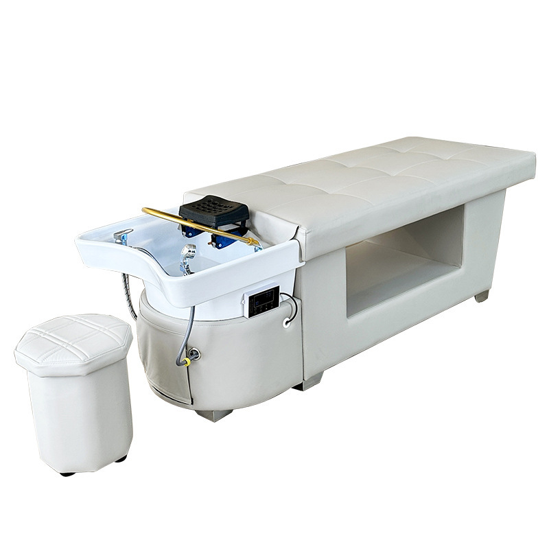 Cama de lavado de cabello, cama de tratamiento de cabeza, agua de circulación a temperatura constante, decocción medicinal de fumigación, almacenamiento, cama de curación del cabello, peluquería, salón de peluquería, cama de huéspedes