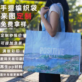 超大号显眼包手提编织袋定制pp彩印覆膜编织袋展会购物广告宣传袋