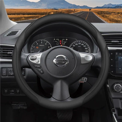 Sunny, and All-Season Universal Car Steering | Steering wheel cover - round-special-pure-black-all-season-style-standard