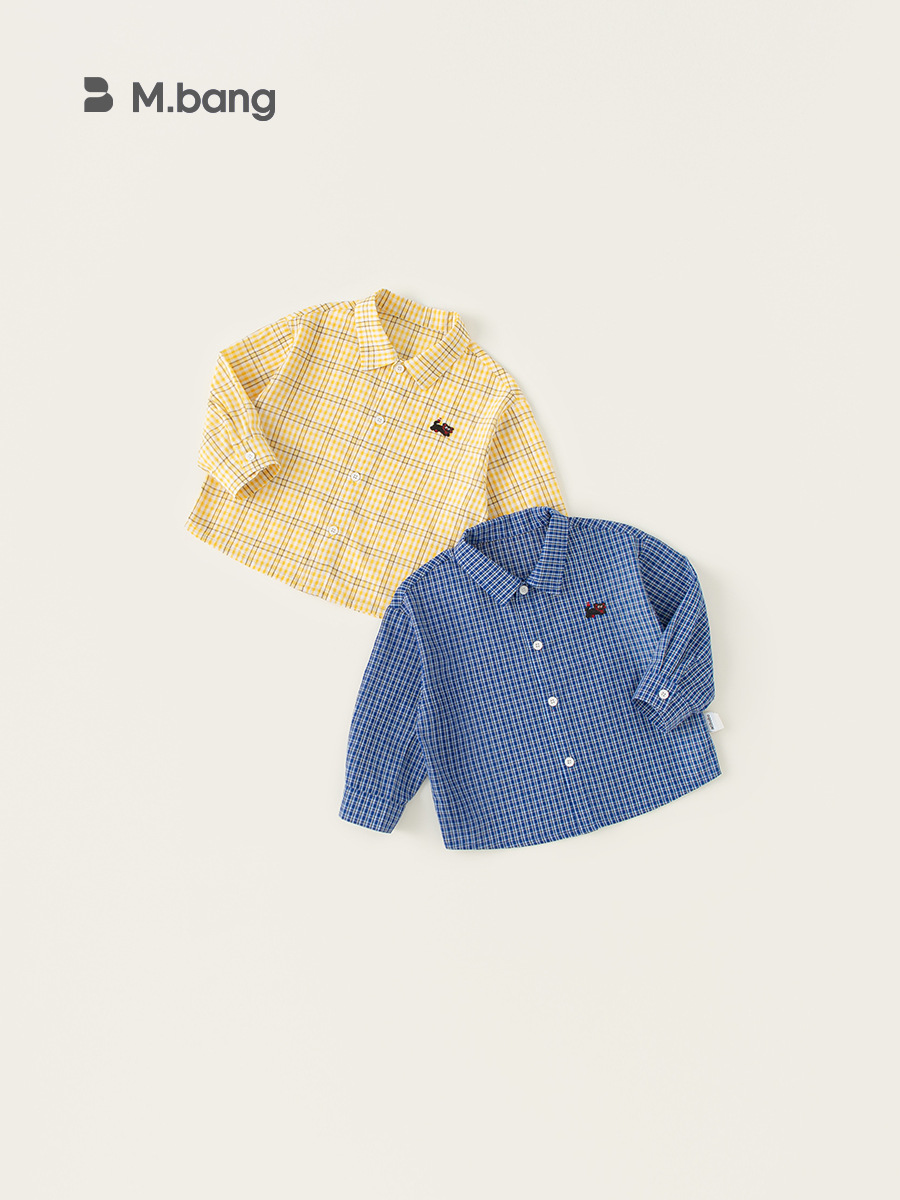 Yoobao ropa infantil para niñas camisa a cuadros coreana 2025 primavera nueva camisa casual para niños suelta camisa de mujer