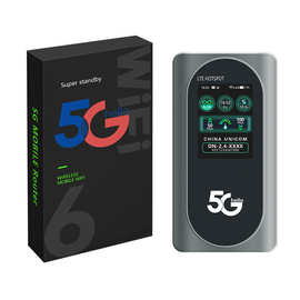 5G随身WiFi便携式router M2D双频切换彩灯WiFi6无线千兆路由器