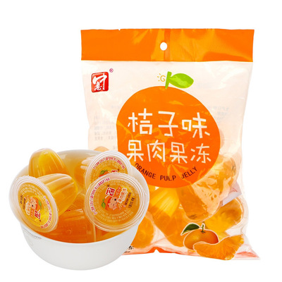 中意桔子味果肉果冻500g一件代发批发