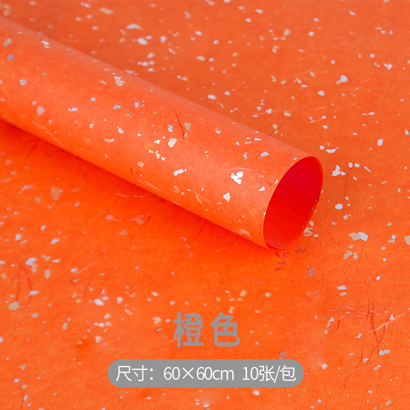 Papel de embalaje de flores Papel de embalaje de flores de fibra de seda de punto de oro y plata de ensueño DIY hecho a mano