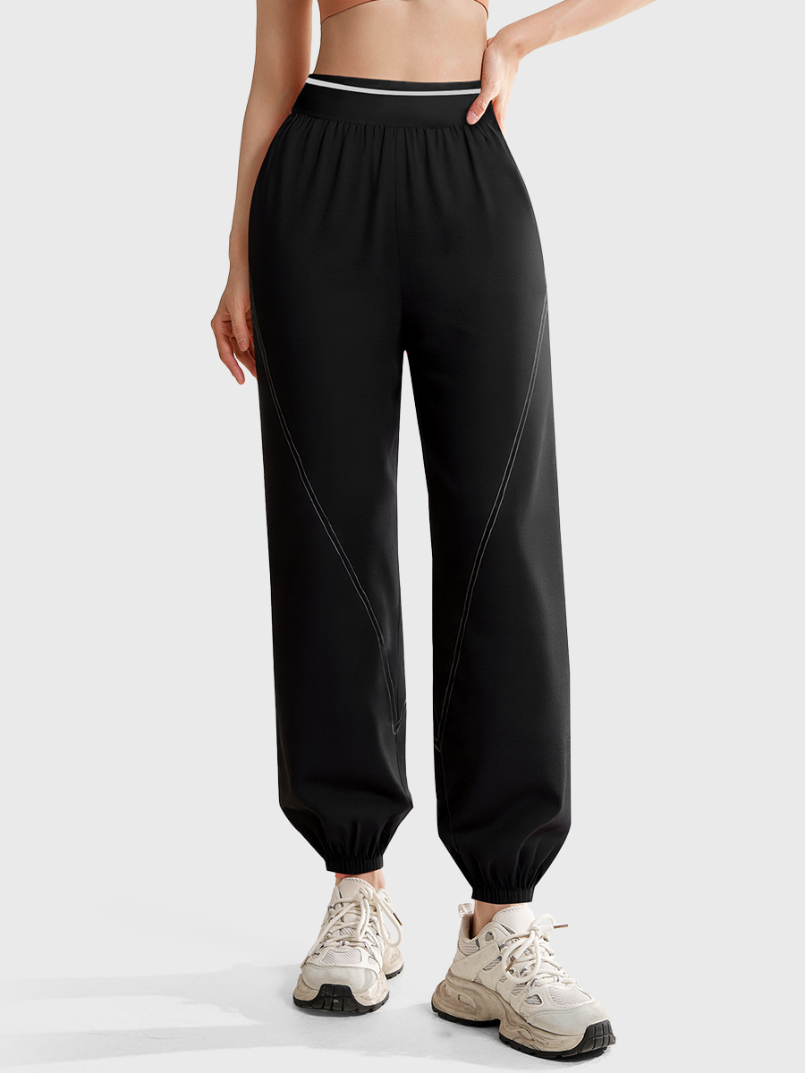 Juyitang primavera y verano pantalones finos de secado rápido para mujer pantalones deportivos de entrenamiento elásticos y transpirables para correr holgados