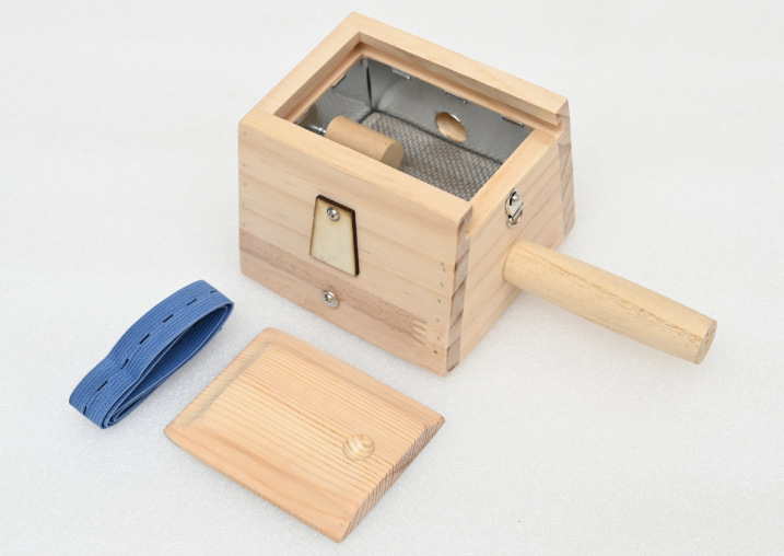 Wooden Moxibustion Box Single Stick Holder Solid Wood Home Use Portable Ai Jiu with Handle Heat Shield quality and texture