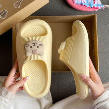 夏季海边沙滩新款EVA防滑轻便舒适拖鞋女生ins可爱小猫鱼一字拖鞋