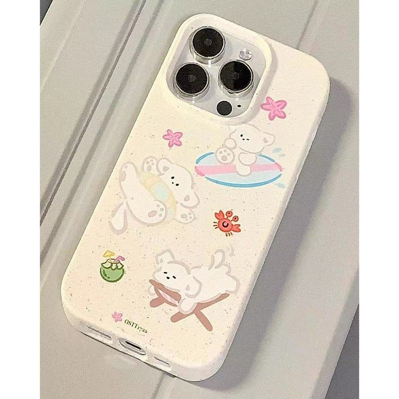 Surfing Puppy Suitable for Apple 17Promax Cute 16Pro Phone Case Iphone15 Cartoon 14 Girl 13