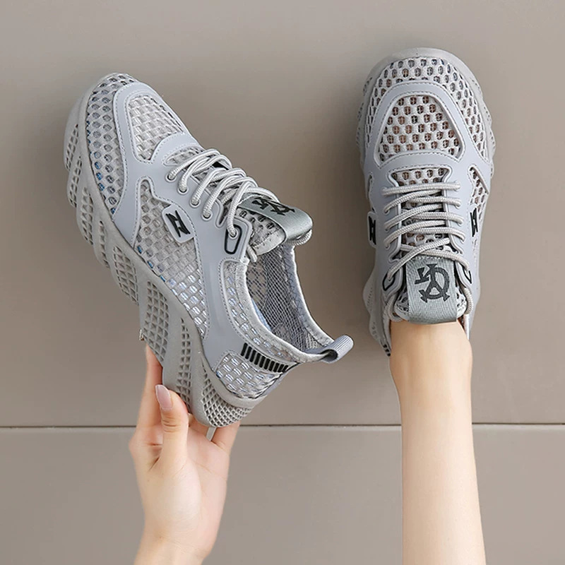 Women's Mesh Shoes, Breathable Mesh Surface, Summer Thin Mesh Hollow Casual Sports Shoes, Running, Shock-Absorbing, Lightweight, Soft-Soled Travel Shoes Women's Mesh Shoes, Breathable Mesh Surface, Summer Thin Mesh Hollow Casual Sports Shoes, Running, Shock-Absorbing, Lightweight, Soft-Soled Travel Shoes