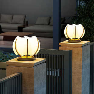 ♔ Gate Lights, Door Post Lights, Outdoor Solar Courtyard Wall Pillar Lights, Garden Pillar Lights, Rural Villa Courtyard Columns