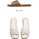Genuine Leather Slippers Women's Outer Wear 2025 Summer All-Match Flat Sandals Slippers for Seaside Vacation Fashion Women's Beach Slippers