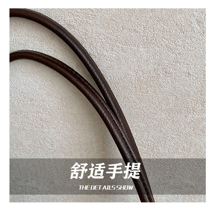 Túi tote nữ quai đeo vai và cầm tay cỡ lớn phong cách tối giản, chất liệu PU mềm — Gạo trắng không có mặt dây chuyền, Màu cà phê Không có mặt dây chuyền, Màu nâu không có mặt dây chuyền, Rượu vang đỏ không có mặt dây chuyền chi tiết 5