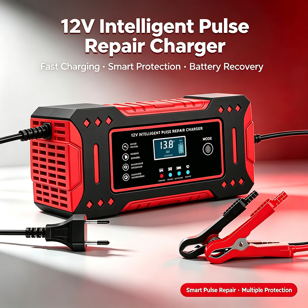 12V 6A Avtomobil və Moto Akkumulyator Şarj Cihazı