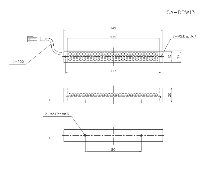 基恩士KEYENCE  白色条型光源  132mm CA-DBW13