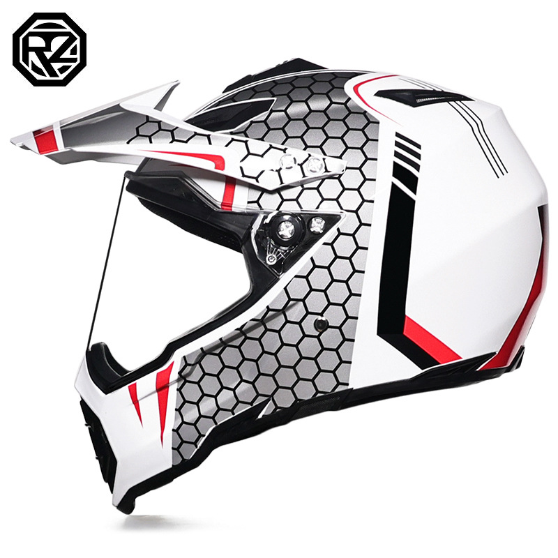 Casco de campo traviesa Casco de carreras de motos Casco de carretera Casco de doble propósito para hombres y mujeres Casco de tracción de cuatro estaciones Casco completo Orz