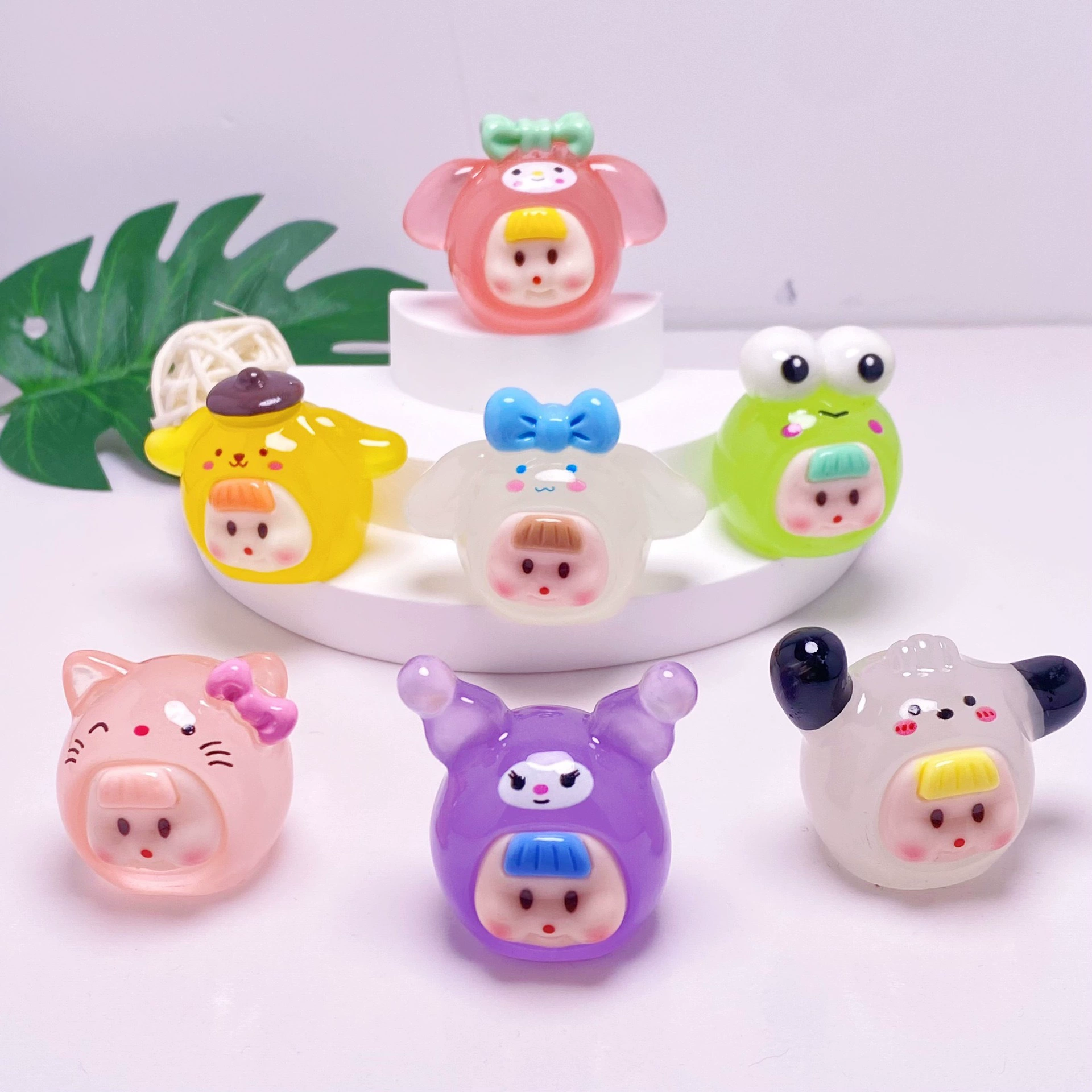Sanrio, объёмный кремовый брелок, детская резинка для волос с аксессуарами, ручная работа