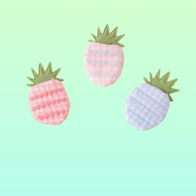 diy 生地手作り漫画刺繍アクセサリーチェック柄フルーツパイナップルアクセサリー衣類アクセサリージュエリー刺繍エッジパイナップル|undefined
