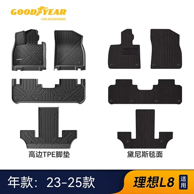 Universal Foot Pad – 8, and i6, including trunk mat accessories - high-end-injection-molded-23-25-modelsl8-high-edge-full-tpe-floor-mats-denis-black