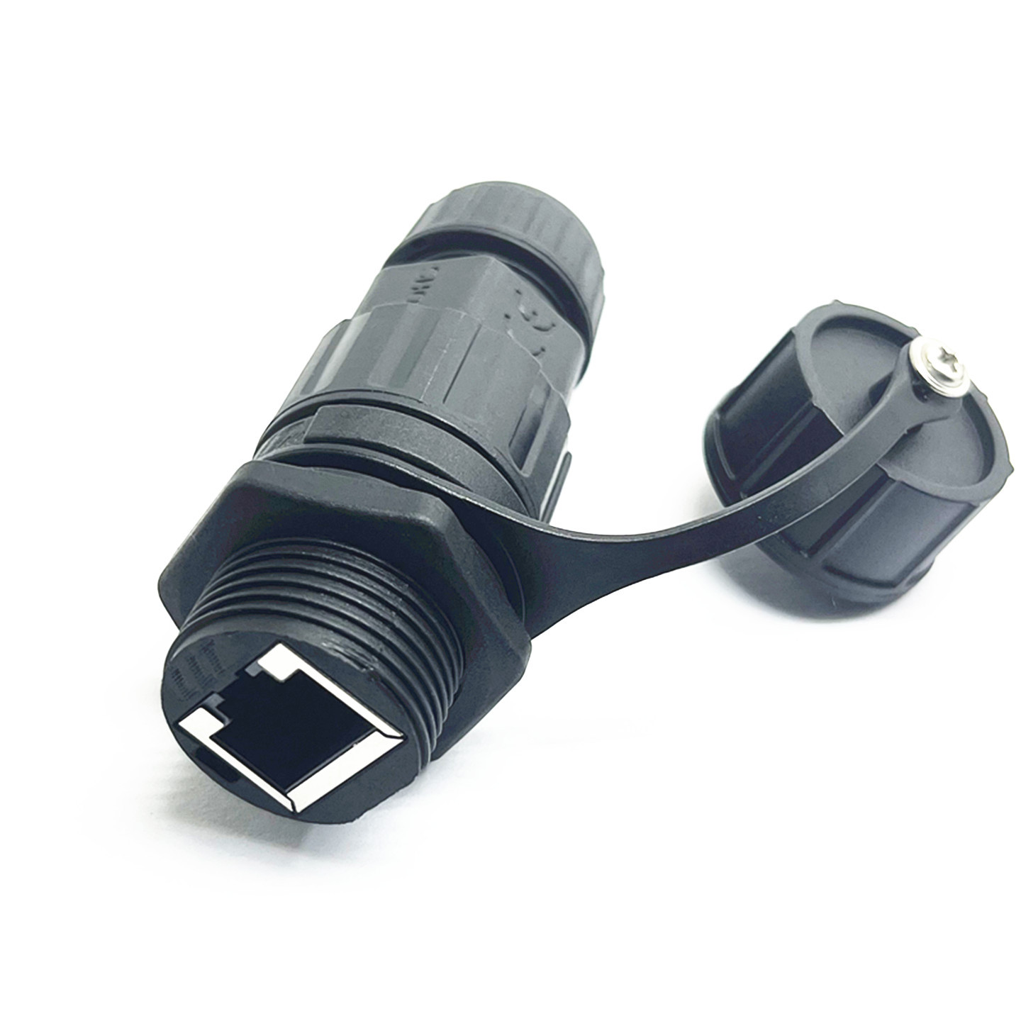 M19-RJ45后装母针面板防水连接器网络航空插头插座户外网线接头