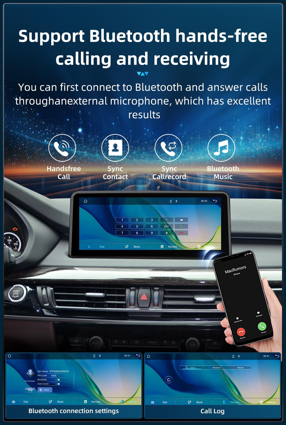 Suitable for Bmw X5 F15 Car-Mounted Intelligent Central Control Large-Screen Navigation All-In-One Machine Carplay Audio and Video Player