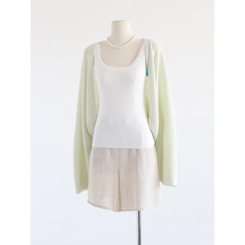 Spring and Summer Fashionable One-Piece Tencel Knit Shawl, Thin Lazy Style Cocoon-Shaped Batwing Sleeve Loose Cardigan