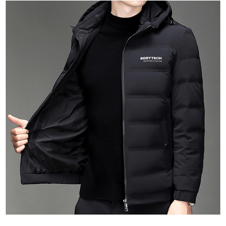 Capispalla da uomo Piumino casual con cappuccio di nuova moda addensato caldo top invernale da lavoro_voghion.com