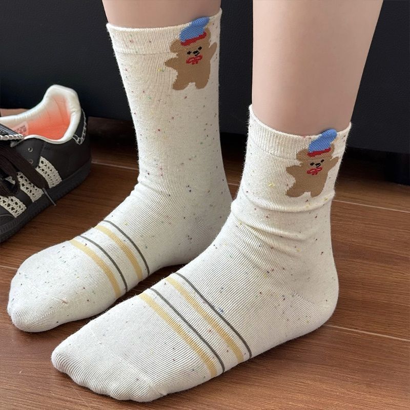 儿童袜子秋季新款小狗袜子女童ins潮袜吸汗中筒袜可爱卡通韩系袜|undefined