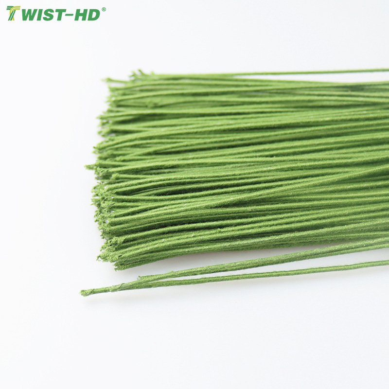 现货绿色花杆铁丝包胶包纱包纸仿真花枝园艺捆扎花艺铁丝创意