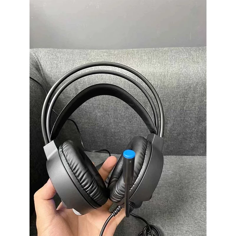 HT65 Supernatural проводная игровая гарнитура с RGB подсветкой, USB, совместима с ПК/ноутбуком, черная