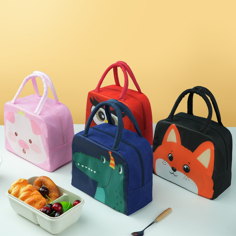 Bolsa de almuerzo de animales lindos para niños estudiantes para llevar comida al trabajo bolsa de almuerzo bolsa de aislamiento al aire libre bolsa de almacenamiento de almuerzo de picnic