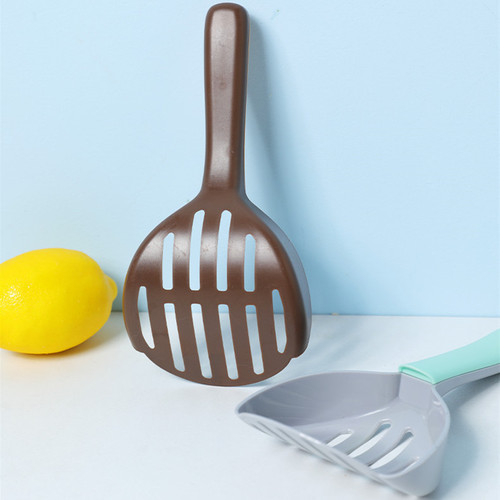 Amazon New Arrival Instant Filtering Tofu Cat Litter Shovel Plastic Dual Color Cat Litter Shovel Pet Cleaning Supplies Litter Box Scoop