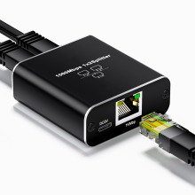 厂家千兆网络分配器1分2千兆RJ45千兆网一分二1进2出网络分配器