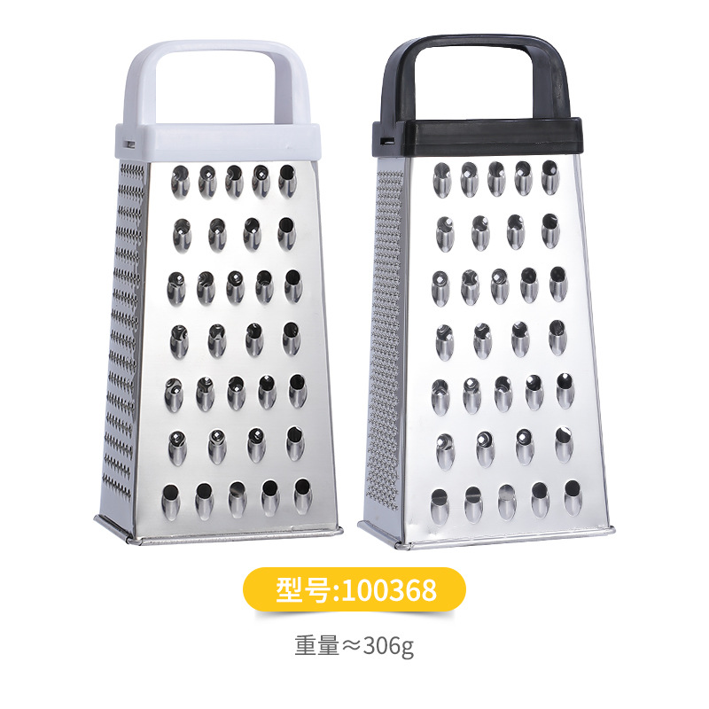 Fábrica en stock Acero inoxidable multi-funcional de cuatro lados rallador trituradora rallador vegetal rallador hogar