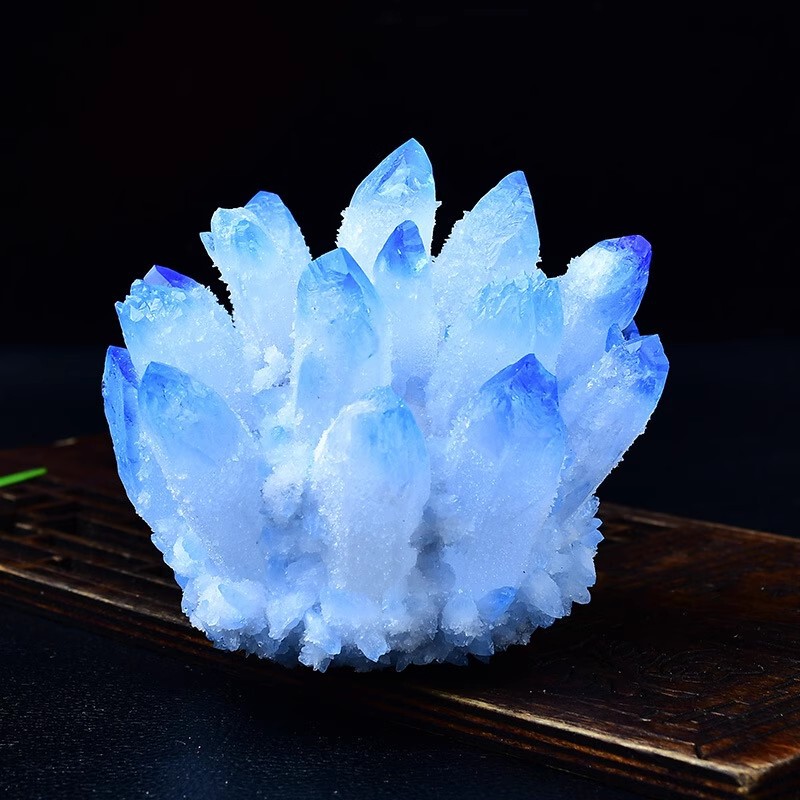 天然紫黄绿白水晶簇摆件消磁观赏矿石标本原石水晶摆件家居装饰|undefined