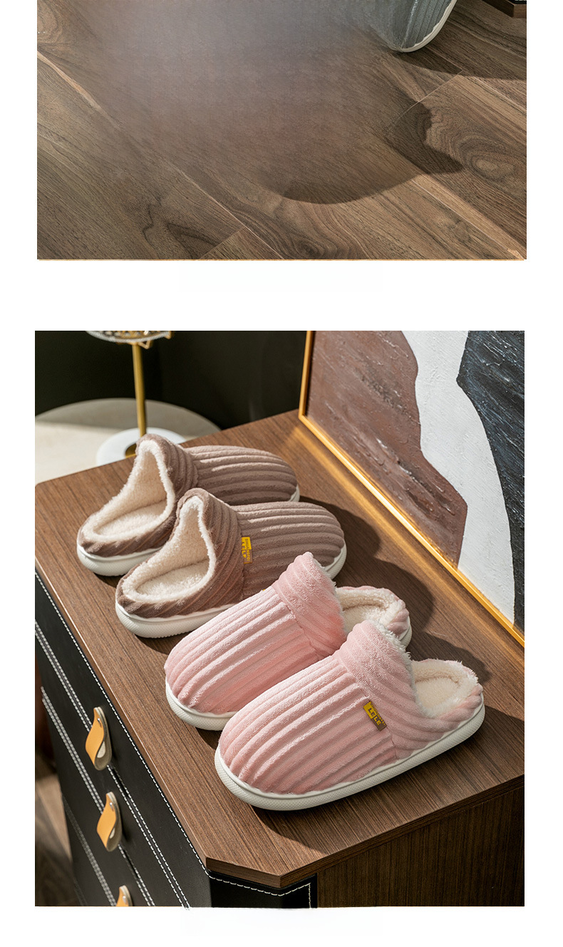 Warm Cotton Slippers For Couples Winter Indoor Moon Wool Shoes_voghion.com