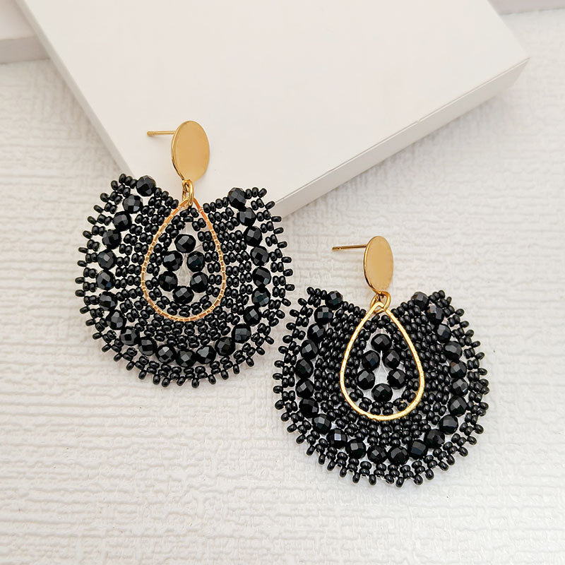 Drop Earrings Classification 1 Pair Quantity 1 Pair Vacation Simple Style Water Droplets Glass Drop Earrings