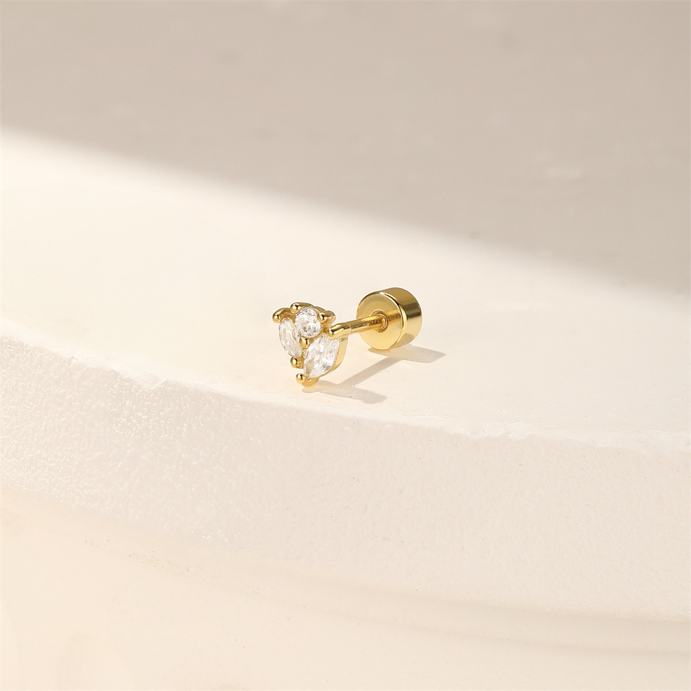 1g Weight Ear Studs Classification Ear Cartilage Rings & Studs Piercing Type 1 Piece Quantity Daily Occasion 925 Sterling Silver Material Geometric Pattern All Seasons Season Unisex Gender Elegant Style 1 Piece Ear Cartilage Rings & Studs Elegant Geometric 925 Sterling Silver Ear Cartilage Rings & Studs 24
