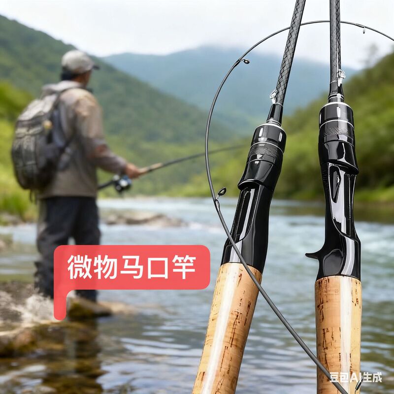Ultra-Soft Micro Fishing Rod Set for Long-Distance Casting with Water Drop Reel, Suitable for Stream and Whitebait Fishing