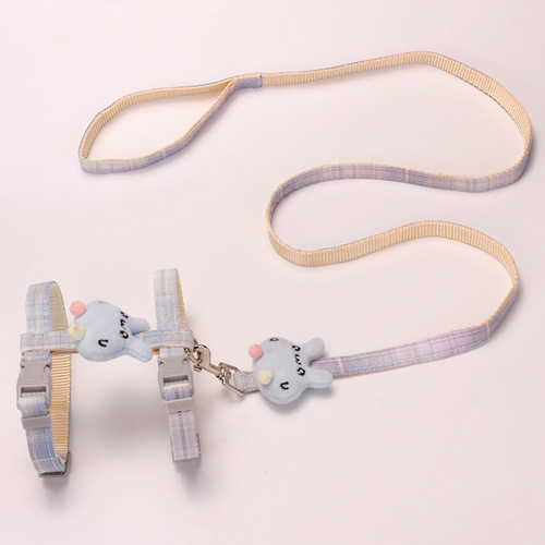 Pet I-shaped traction rope, new cat traction rope, cat leash, cat and dog chain, I-shaped back traction rope wholesale