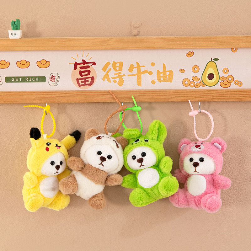 Una variedad de disfraces Lina Bear Keychain Teddy Bear bolsos colgantes Teddy Bear juguetes al por mayor